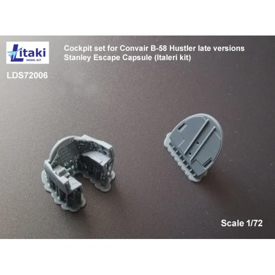 Litaki 72006 1/72 Cockpit Set For Convair B-58 Hustler Late Versions Stanley Escape Capsule Italeri Kit