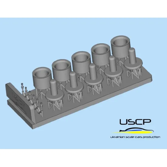 Uscp 24p208 1/24 3d Printed Resin Wheels Tolman Mille Laghi 15inch