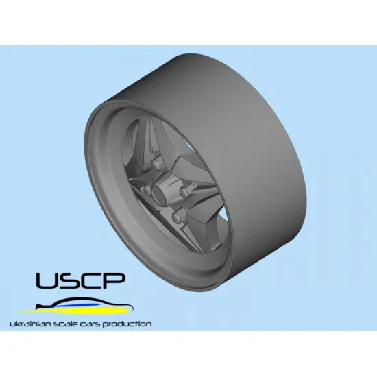 Uscp 24p210 1/24 3d Printed Resin Wheels R S Watanabe Stellar Quattro 14inch