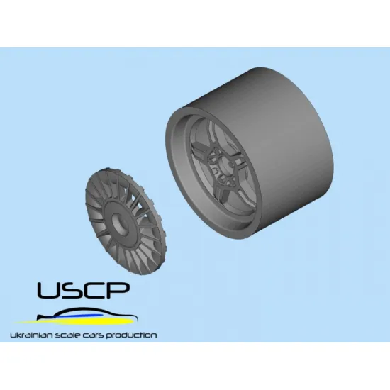 Uscp 24p009 1/24 3d Printed Resin Wheels Bmw Styling 20 17inch