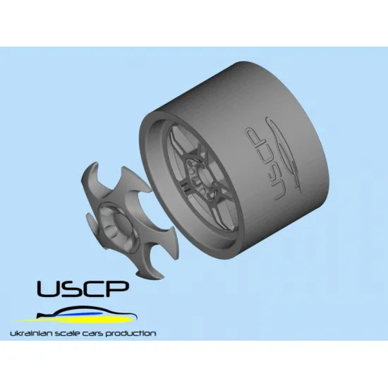 Uscp 24p010 1/24 3d Printed Resin Wheels Bmw Styling 21 17inch