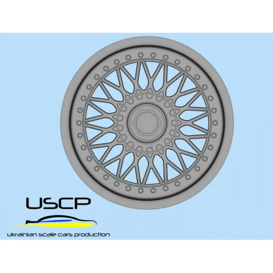 Uscp 24p067 1/24 3d Printed Resin Wheels Rc090 Styling 5 17inch