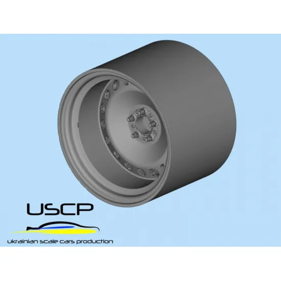 Uscp 24p005 1/24 3d Printed Resin Wheels Banded Steels 17inch