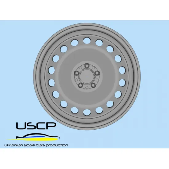 Uscp 24p005 1/24 3d Printed Resin Wheels Banded Steels 17inch