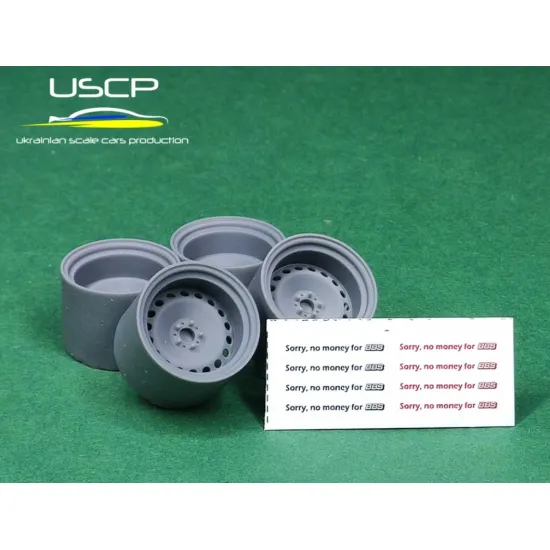 Uscp 24p005 1/24 3d Printed Resin Wheels Banded Steels 17inch