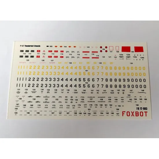 Foxbot 72-083 1/72 Foxbot Decals Republic P-47 Thunderbolt Stencils