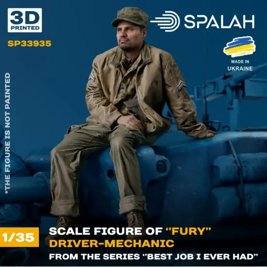 Spalah Sp33935 1/35 Mechanic-driver Of Fury From The Series Best Job I Ever Had
