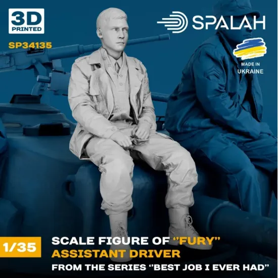 Spalah Sp34135 1/35 Assistant Driver Of Fury From The Series Best Job I Ever Had