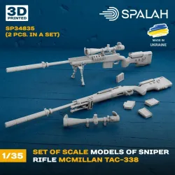 Spalah Sp34835 1/35 Set Of Scale Model Sniper Rifle Mcmillan Tac-338 2 Pcs
