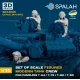 Spalah Sp34935 1/35 Set Of 3 Figures Modern Tank Crew For Families T-64 T-72 T-80 T-90