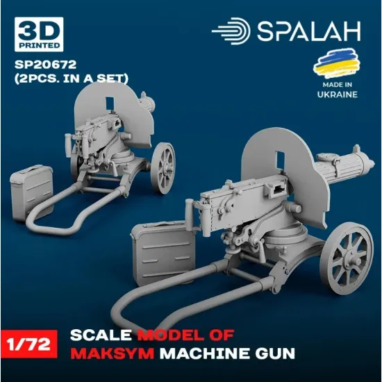 Spalah Sp20672 1/72 Scale Model Maxim Heavy Machine Gun 2 Pcs