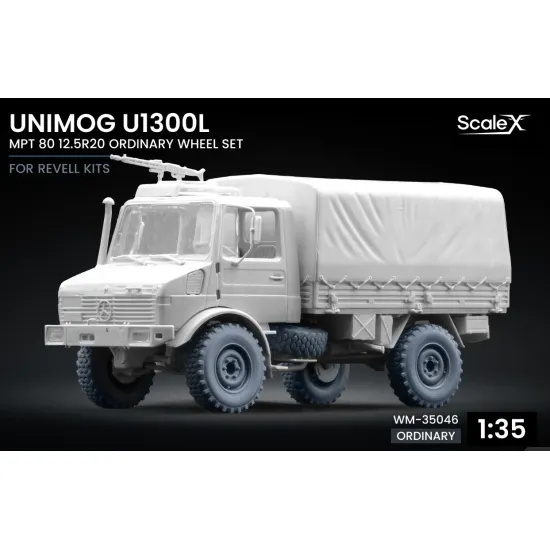 Scalex Wm-35046 1/35 Unimog U1300l Mpt 80 Ordinary Wheel Set For Revell