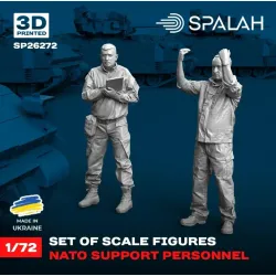 Spalah Sp26272 1/72 Set Of Figures Nato Support Personel