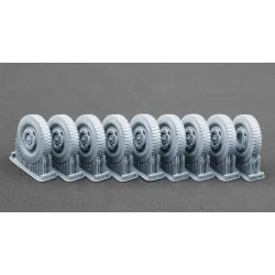 Scalex Ww-35013 1/35 Sd Kfz 234 Puma V3 Weighted Wheel Set For Dragon Miniart Rfm Italeri Ak Interactive