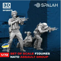Spalah Sp28972 1/72 Set Of Figures Nato Assault Group
