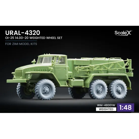 Scalex Wm-48001w 1/48 Ural-4320 Oi-25 Weighted Wheel Set For Zimi Model
