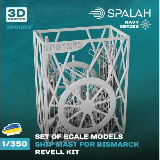 Spalah 00953 1/350 Anti-aircraft Guns 10.5cm Sk C/33 For The Bismarck And Tirpitz 8 Pcs