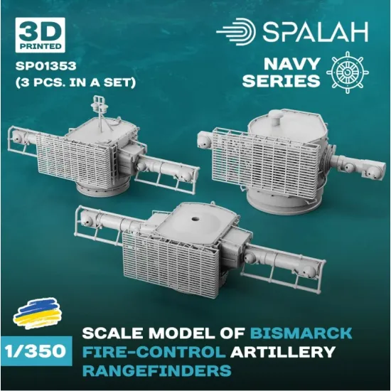 Spalah Sp01353 1/350 Bismark Fire-control Artillery Rangefinders 3 Psc