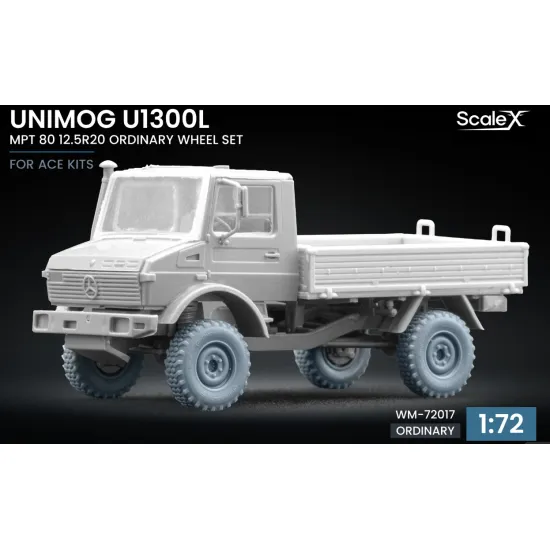 Scalex Wm-72017 1/72 Unimog U1300l Mpt 80 Ordinary Wheel Set For Ace