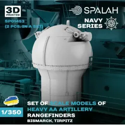Spalah Sp01453 1/350 Heavy Aa Artillery Rangefindersfor The Bismark Tirpitz 2pcs
