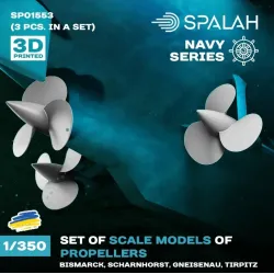 Spalah Sp01553 1/350 Propellers For Bismarck Scharnhorst Gneisenau Tirpitz 3pcs
