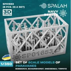Spalah Sp01653 1/350 Paravanes For Bismark Scharnhorst Gneisenau Tirpitzv 8 Pcs
