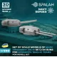 Spalah Sp01853 1/350 Main Armament 38 Cm Sk C/34 For Bismarck For Revell Kit