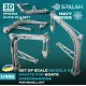 Spalah Sp02453 1/350 Set Of Scale Models Anchors Kriegsmarine 4 Pcs