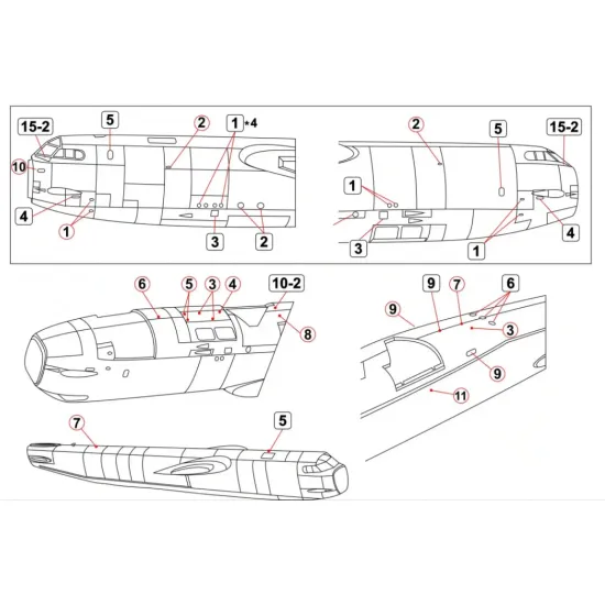 Metallic Details Md14449 1/144 B-52g Stratofortress Exterior Academy