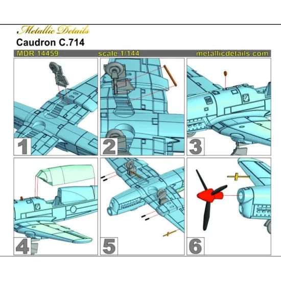 Metallic Details Mdr14459 1/144 Caudron C.714 Aircraft 3d Printed Model Kit