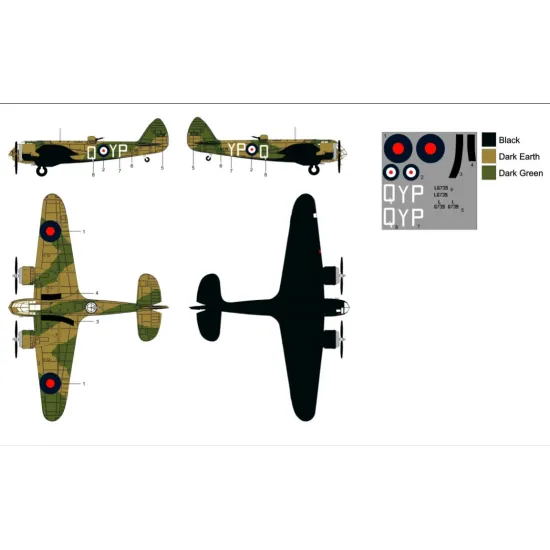 Metallic Details Mdr14460 1/144 Bristol Blenheim Aircraft 3d Printed Model Kit