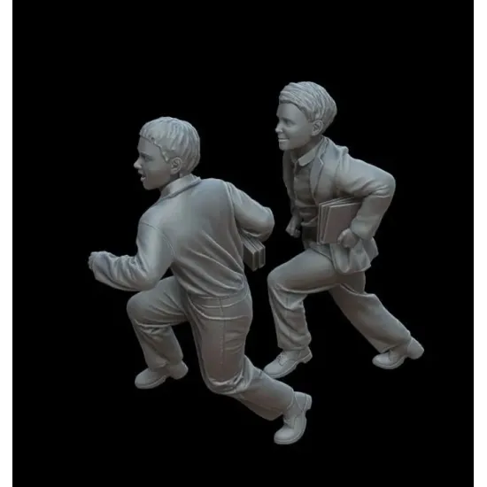 White Stork Miniatures F72165 1/72 Figures Running Boys From Resin 3d Printed