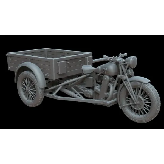 White Stork Miniatures M72020 1/72 Military Motocarro Benelli M36 From Resin 3d Printed