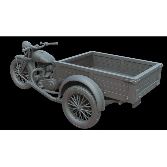 White Stork Miniatures M72020 1/72 Military Motocarro Benelli M36 From Resin 3d Printed