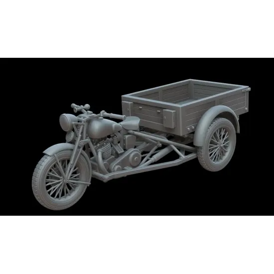 White Stork Miniatures M72020 1/72 Military Motocarro Benelli M36 From Resin 3d Printed