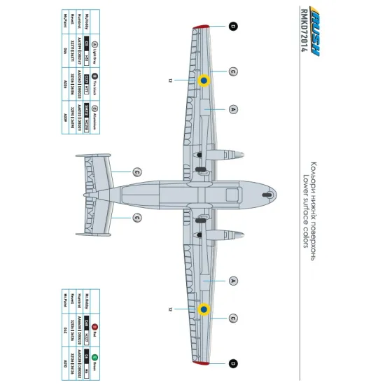 Rush Model Kits Rmkd72014 1/72 Decal For Aircraft Antonov An-28 Gunship