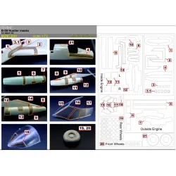 Metallic Details Mdm72001 1/72 B-58 Hustler Masks Italeri Canopy, Exterior Panels And Wheels