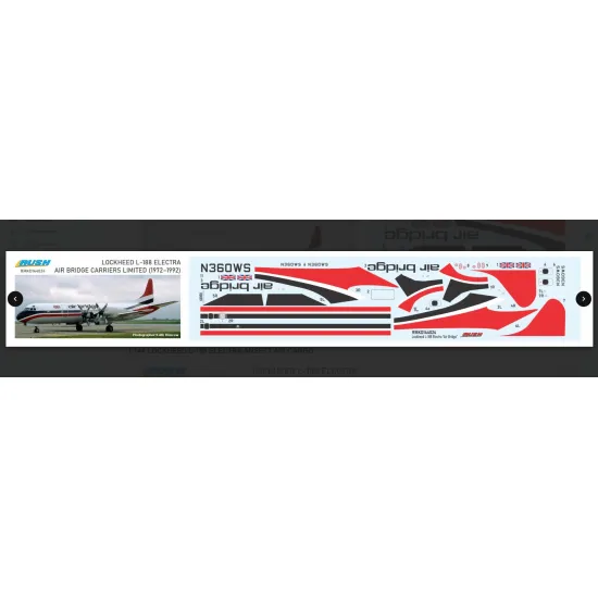 Rush Model Kits Rmkd144024 1/144 Lockheed L-188 Electra Air Bridge Carriers Limited 1972-1992