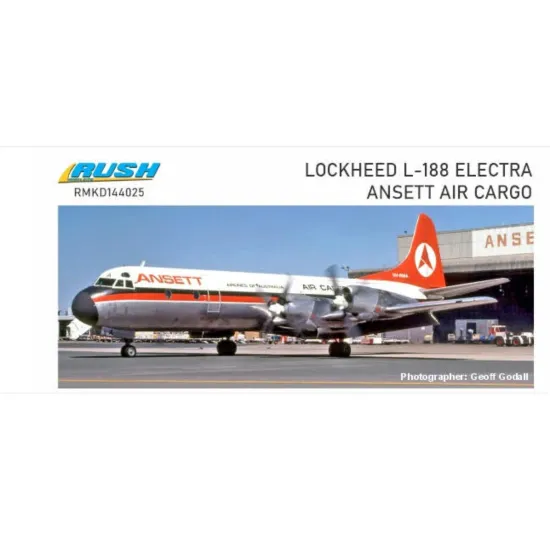 Rush Model Kits Rmkd144025 1/144 Lockheed L-188 Electra Ansett Air Cargo