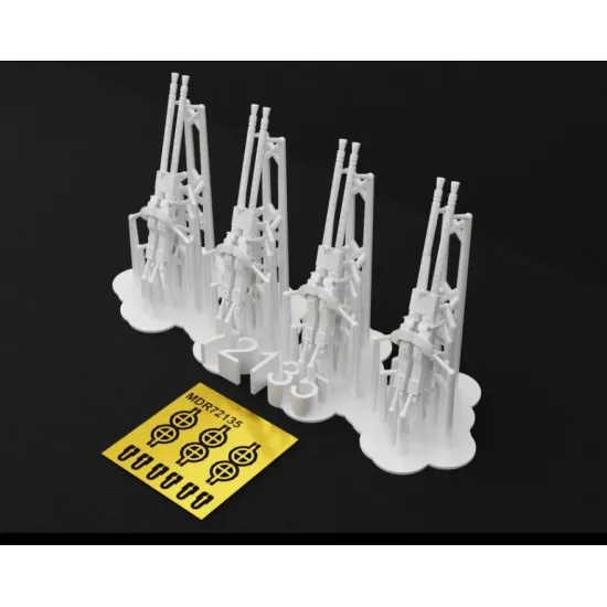 Metallic Details Mdr72135 1/72 Mg 81z Aircraft Machine Gun 4 Pcs
