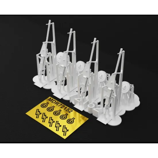Metallic Details Mdr72153 1/72 7.92 Mm Wz.37 Aircraft Machine Gun 4 Pcs