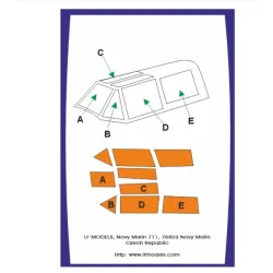 Lf Models Cm7218 1/72 Fokker D Xxiii Canopy Mask For Lf Models Kit