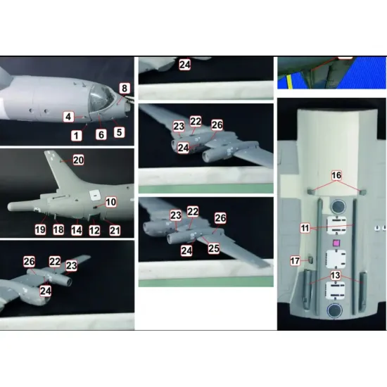 Metallic Details Mdr72154 1/72 Il-18 20 38 Antennas Sensors And Air Intakes Amodel
