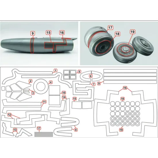 Metallic Details Mdm4831 1/48 B-58 Hustler Painting Masks Revell Monogram