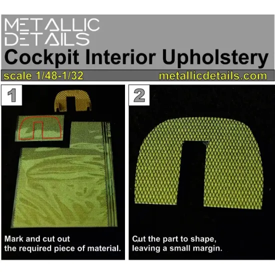 Metallic Details Mdp48043 1/48 Cockpit Interior Upholstery Grey