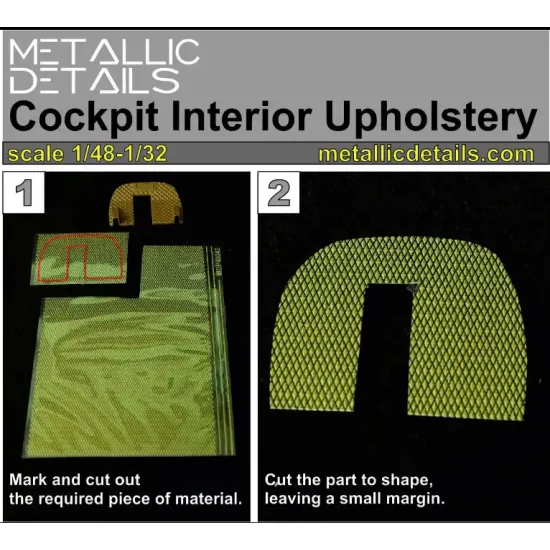 Metallic Details Mdp48044 1/48 Cockpit Interior Upholstery Brown