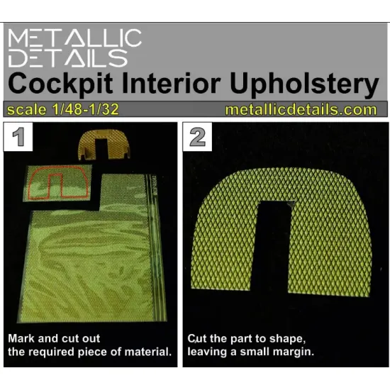 Metallic Details Mdp48045 1/48 Cockpit Interior Upholstery Black