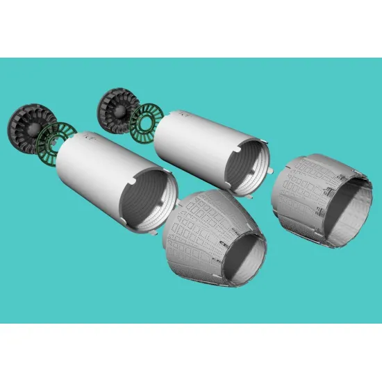 Rise144 Models Rm72033 1/72 F-14d Exhaust Mix Open/Close Tamiya