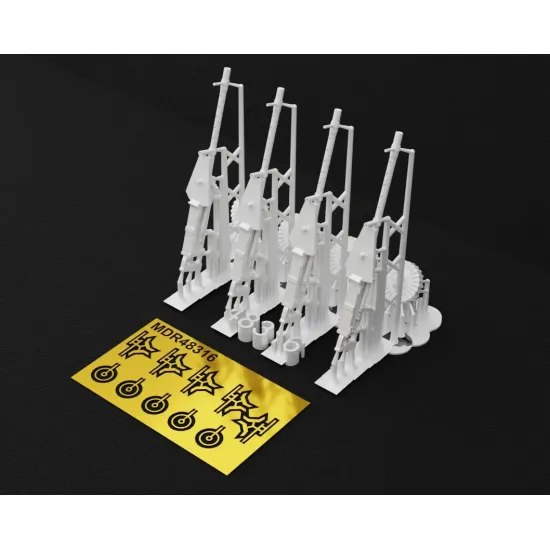 Metallic Details Mdr48316 1/48 Vickers F Aircraft Machine Gun 4 Pcs