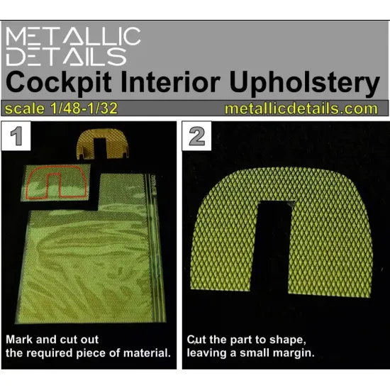 Metallic Details Mdp32035 1/32 Cockpit Interior Upholstery Green